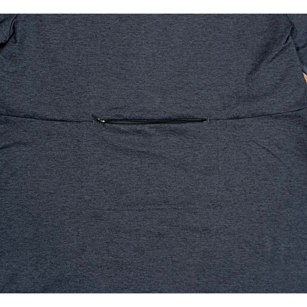 Prana Mens‎ Quarter Zip Pullover Heather Gray Thumbhole Back Pocket Size M 17x24 - Picture 8 of 9